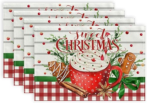 Decoraciones de Navidad camino de mesa de hombre de jengibre de 13 x 72 pulgadas decoración de pastel de Navidad de temporada para vacaciones casa