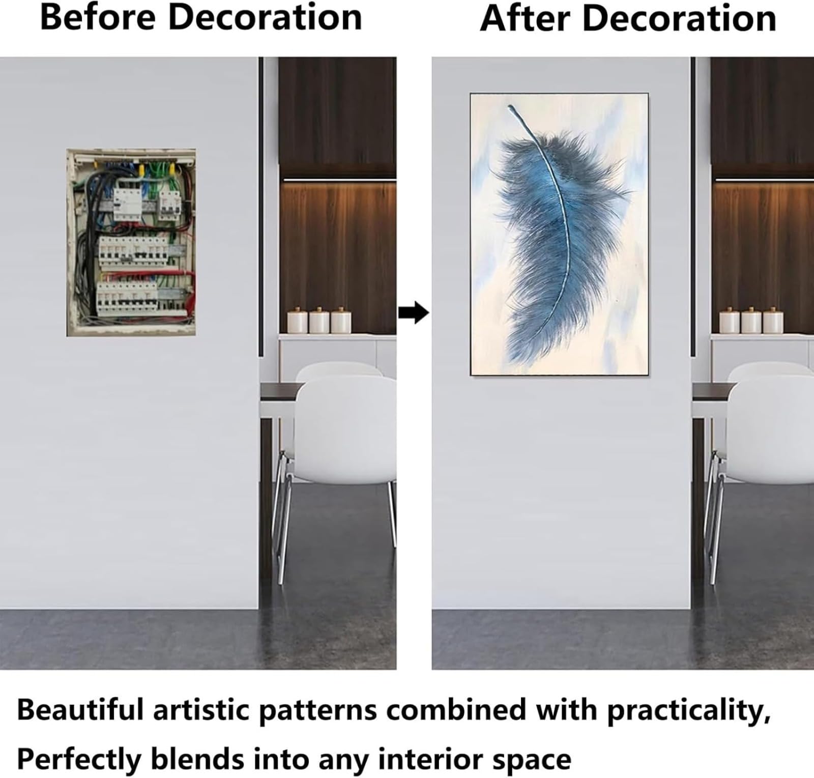 Scatola del Contatore Elettrico Coperchio Decorativo, Contatore della Quadro Copri Quadro Elettrico Decorativo Appeso, Nascondi Contatore