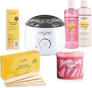 Sponsored Ad – Complete Waxing Kit, Includes Salon Quality Wax Heater, Soft Cream, Strips, Spatulas and Pre & After Care Lotion (Rose)