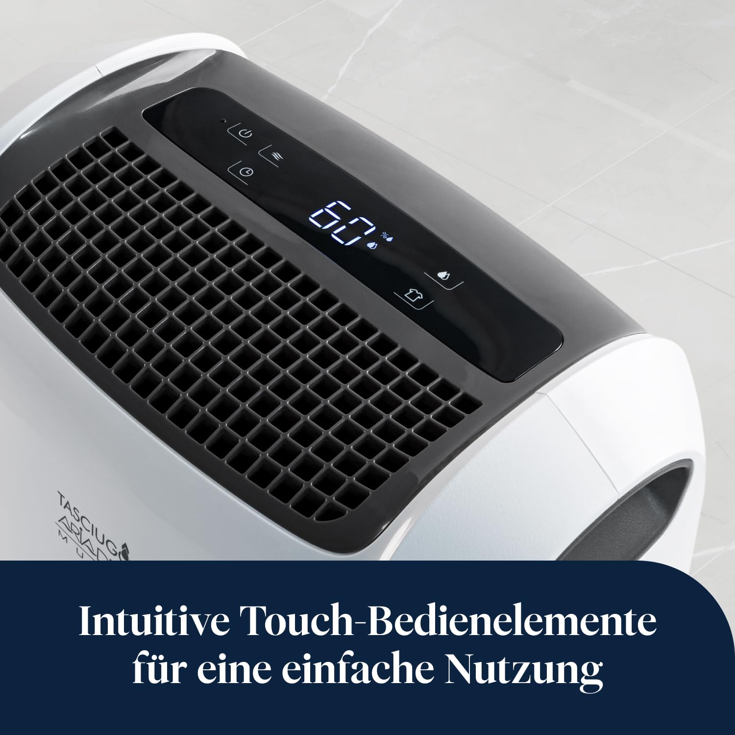 De'Longhi Tasciugo AriaDry Multi - Tragbarer Luftentfeuchter, 20L/Tag Feuchtigkeitsentzug, Wäschetrockner, Anti-Schimmel, Geringe Geräuschentwicklung, Timer, Weiß (DDSX220)