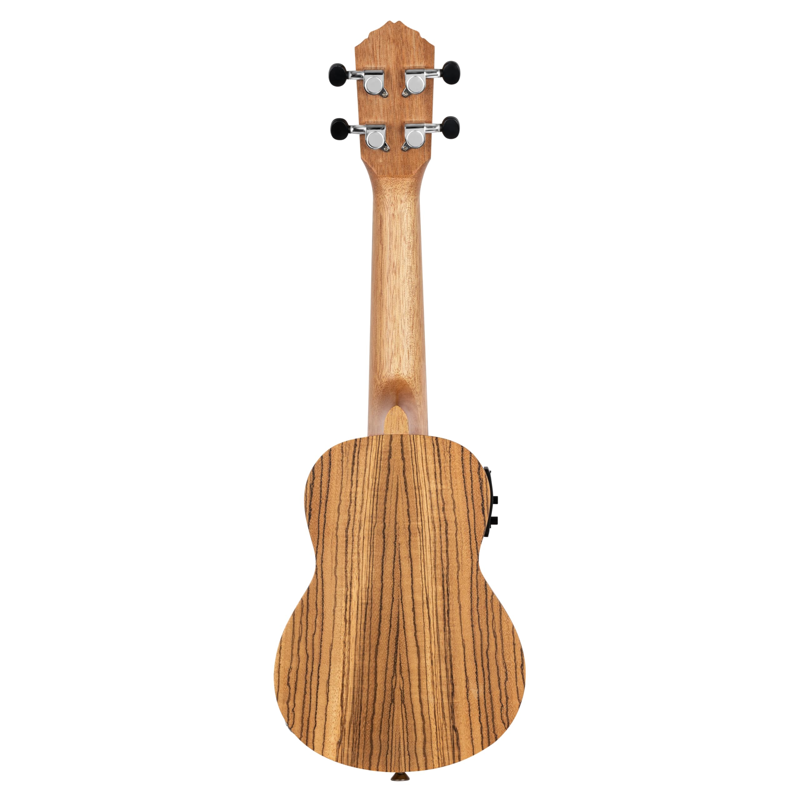 Ortega Guitars Ukulele Soprano Elettro-Acustico – Timber Series – Gig Bag Inclusa – Zebrawood, Natural (RFU10ZE)