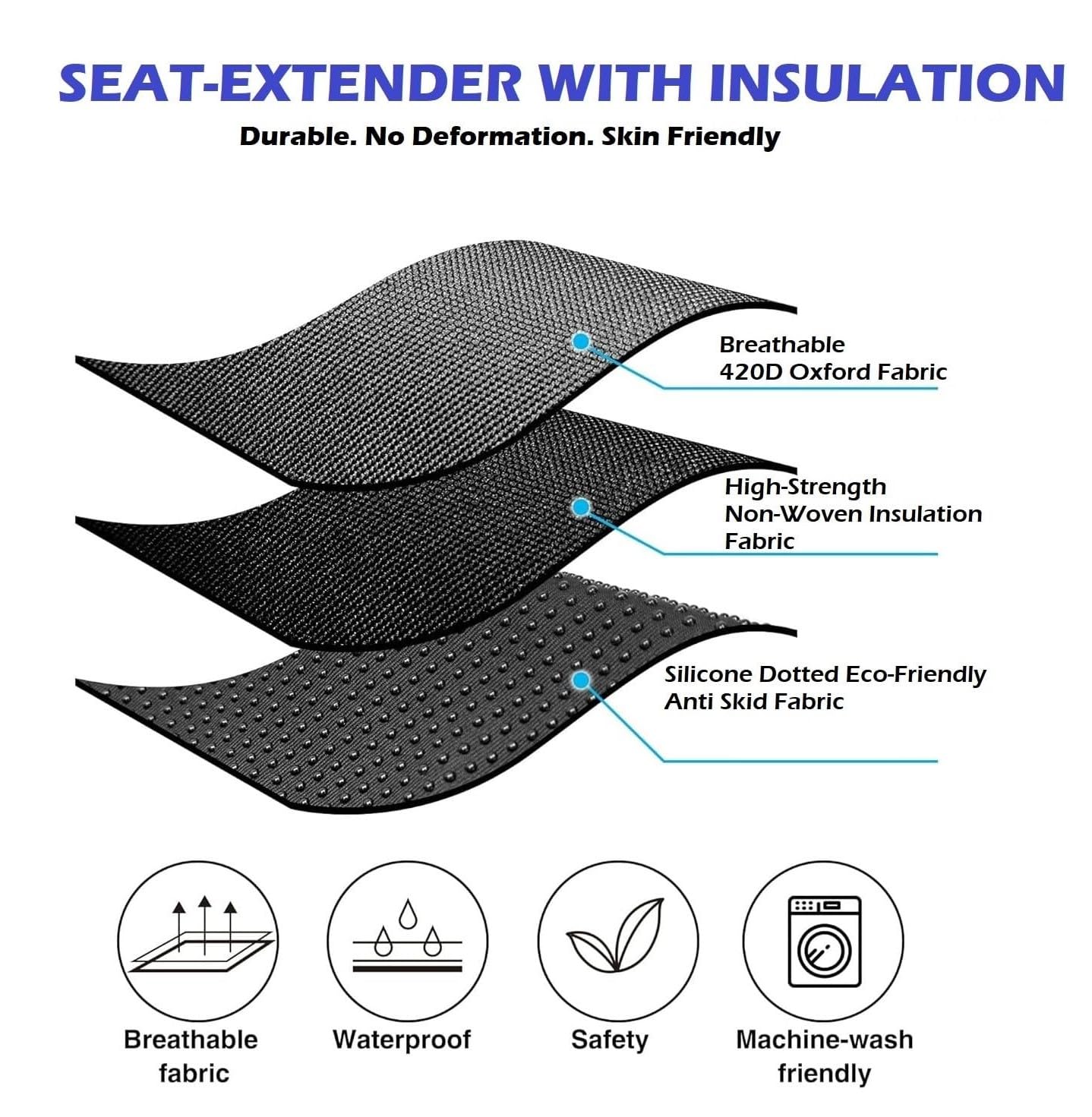 LEX TAVIS® Airplane Seat Extender for Kids Toddler Airplane Bed Baby Hammock Foot Rest for Flying Nap Cot for Flight Kid Plane Footrest Portable Sleeping Mats Child Travel Essentials Accessory. (PRINTED-1) - Image 5 thumbnail