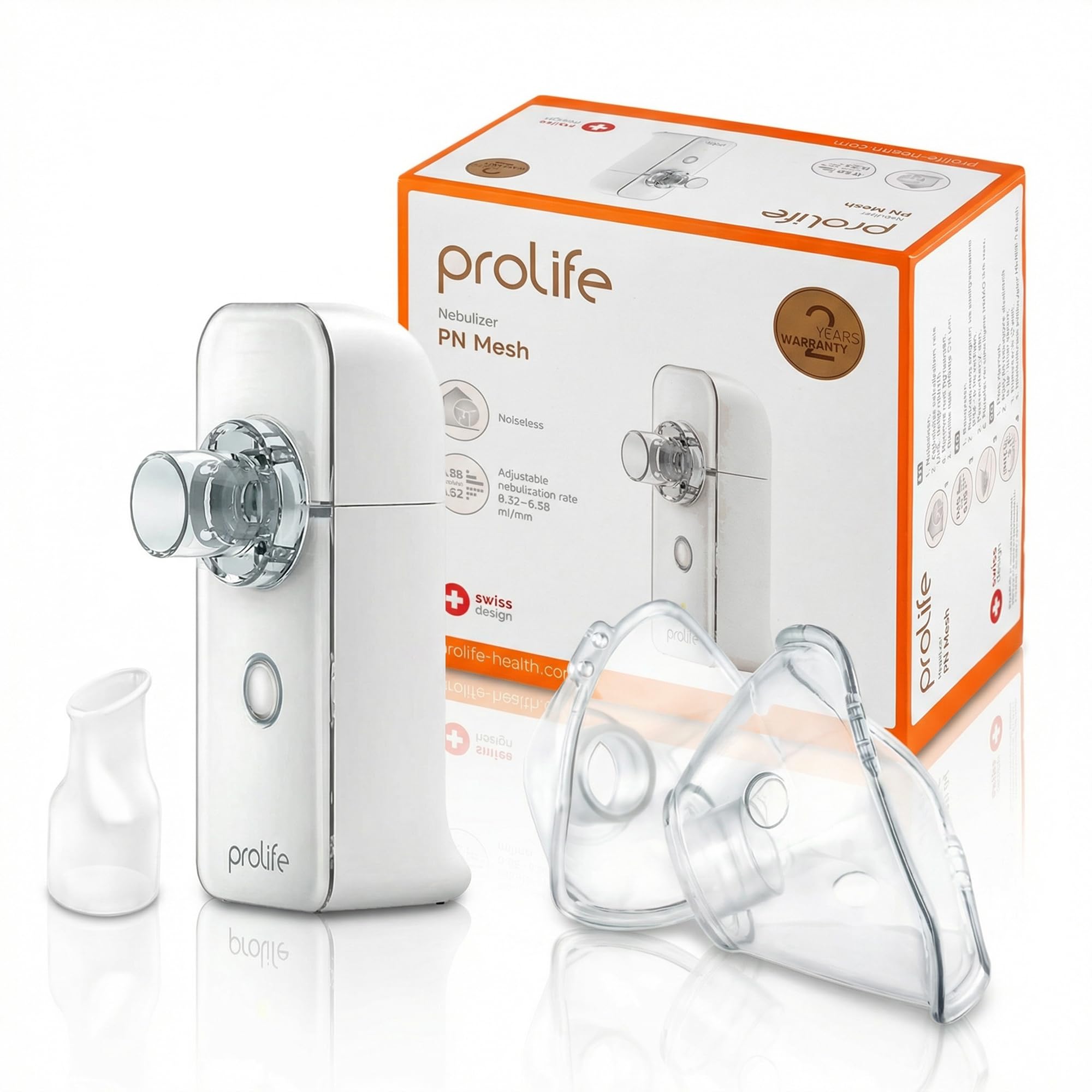 Prolife PN Mesh Inhalationsgerät Erwachsene & Kinder Ultraschall Vernebler Dampfinhalator Inhalation Bulletsnsgerät Baby