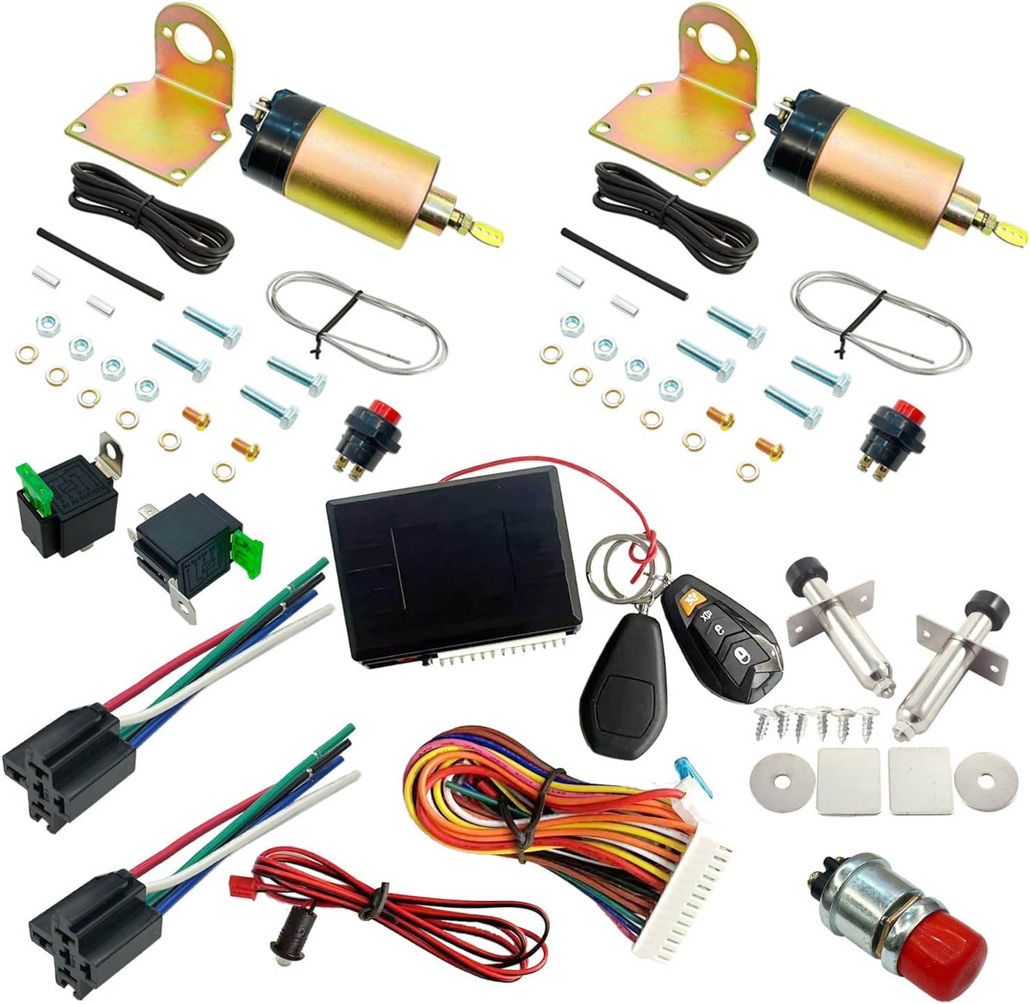 Two Door Shaved Door Handle Kit for Street Rat Hot Rod with