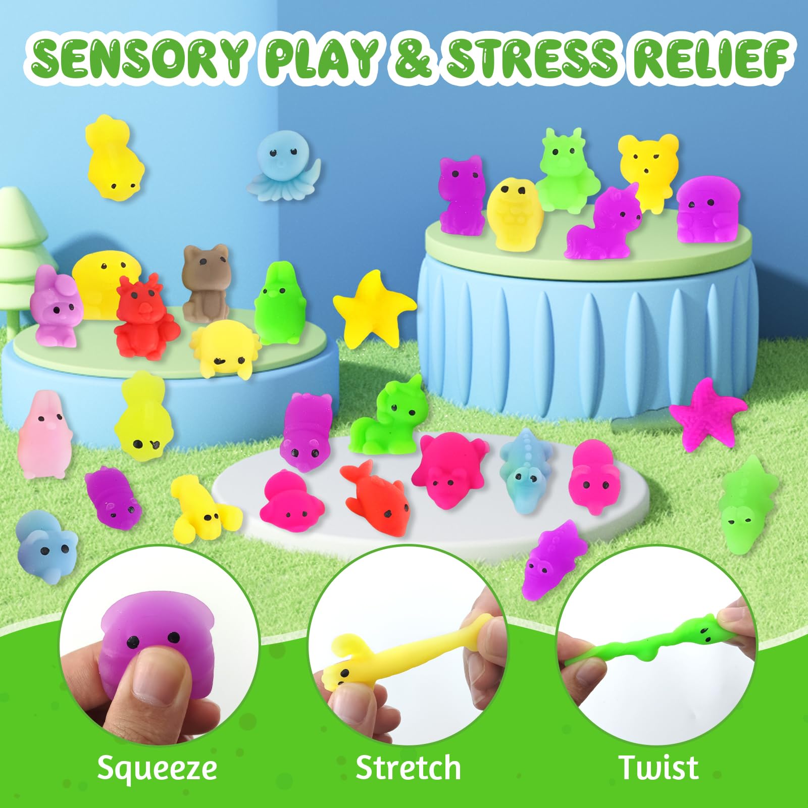 Audasi 30Pcs Mochi Squishy Toys - Image 2