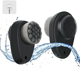 YEALIFE 2 in 1 Manual Facial Cleansing Brush with Soft Bristle Brush and Silicone Face Scrubber for Deep Skin Cleansing - ...
