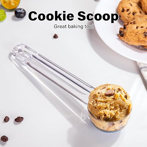 Miniatura 8 de Juego de cucharadas para galletas, 1 cucharada de galletas para hornear, tamaño #60, cuchara de helado de 0.5 onzas, cuchara de acrílico, agarre