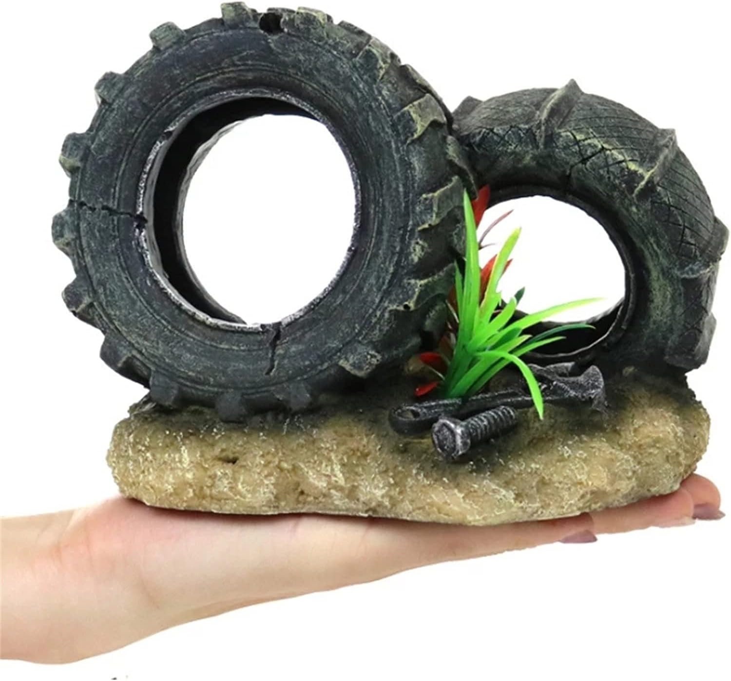 Fish Tank Decorations,Fish Tank Accessories,Aquarium Decoration BeautificationLandscaping Crafts Aquarium Decorative Resin Water Plants Aquarium forSmall Fish Hiding