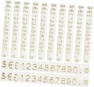 GRIRIW 20pcs Price Tag Metal Stickers Mini Labels Fridge Labels Marking Tags Number Cube Prices Display Cube Price Block Price Display Stand Price Label 3D Commodity Plastic Price Tag