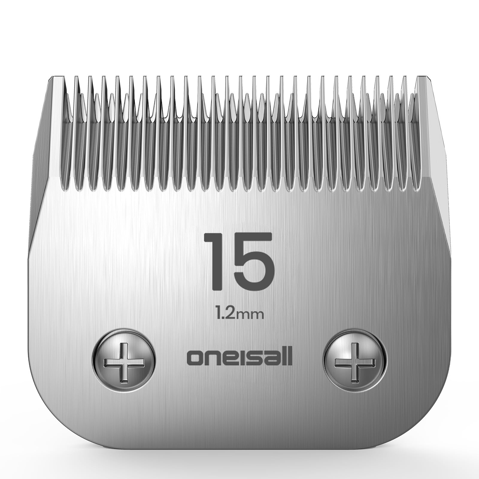 oneisall Professional Dog Grooming Clippers Replacement Blade, Ultra Edge Dog Clipper Blade – Constructed of Carbonized Steel, Resists Heat & Rust with Long-Lasting Sharp Edges(#15)