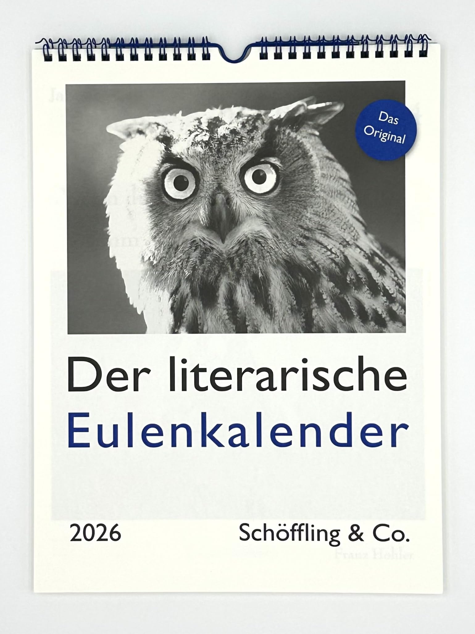 Der literarische Eulenkalender 2026: Zweifarbiger Wochenkalender