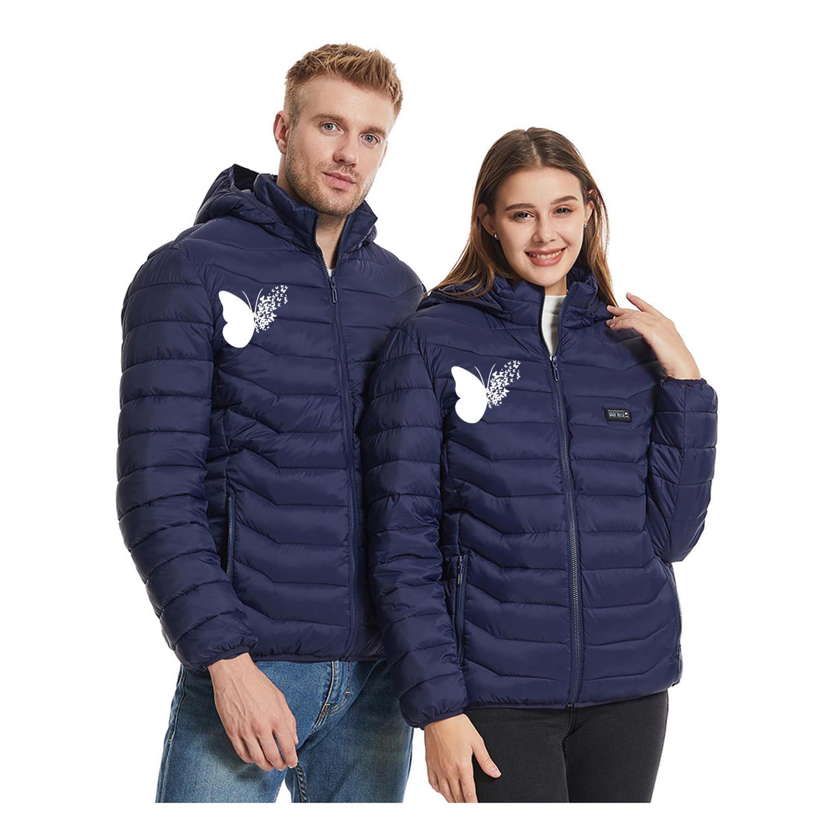 KQIVAM Veste Chauffante Hommes Femmes, Doudoune Manteau Chauffant Électrique USB Lavable avec 3 Niveaux de Chauffage et 21 Zones Chauffage pour Ski Pêche Randonnée Plein Air Blouson
