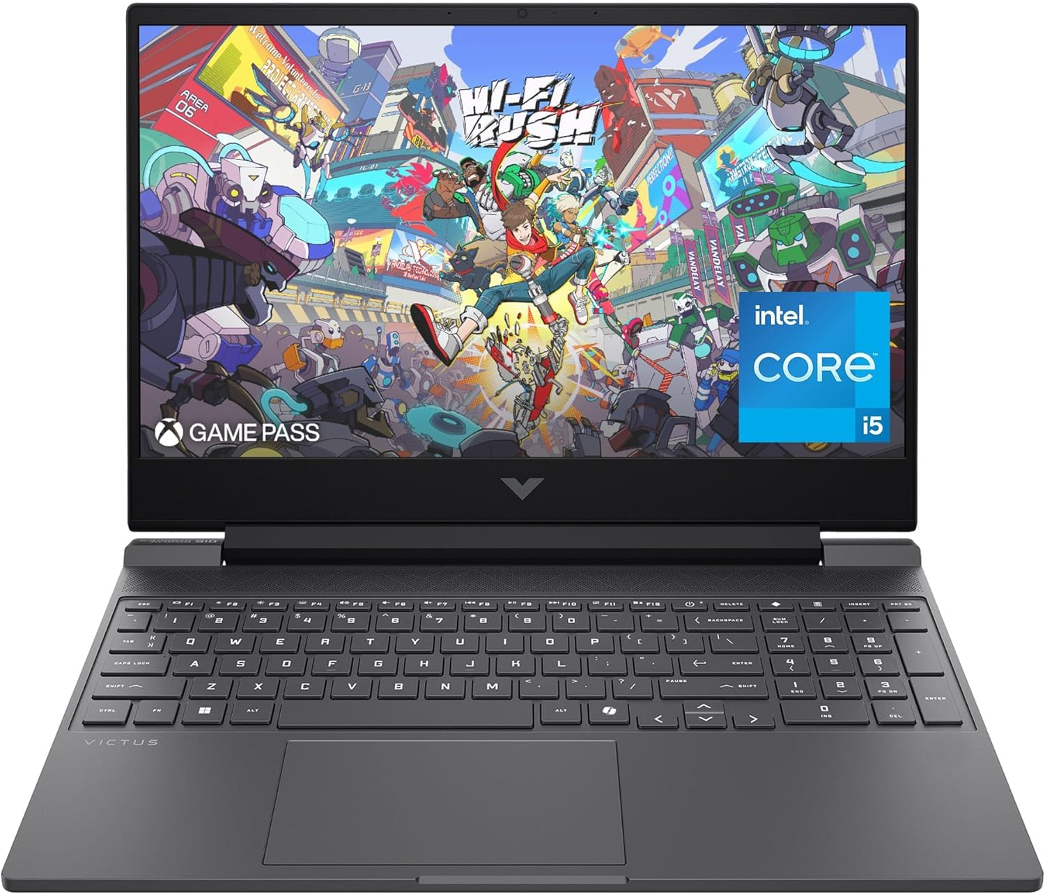 HP Victus 15-fa2013dx Gaming Laptop, 15.6" FHD 144Hz Display, Intel Core i5-13420H, 8GB RAM, 512GB SSD, GeForce RTX 3050 6GB GPU, English Keyboard, Windows 11 Home, Mica Silver | B95WHUA#ABA