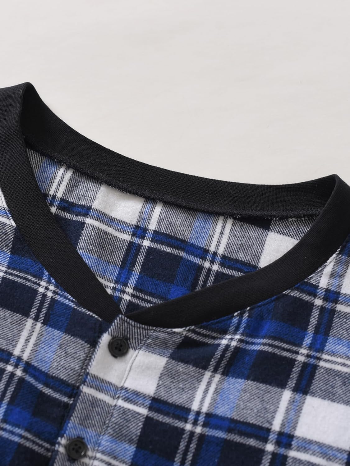 Latuza Men's Warm Cotton Flannel Nightshirt for Sleeping