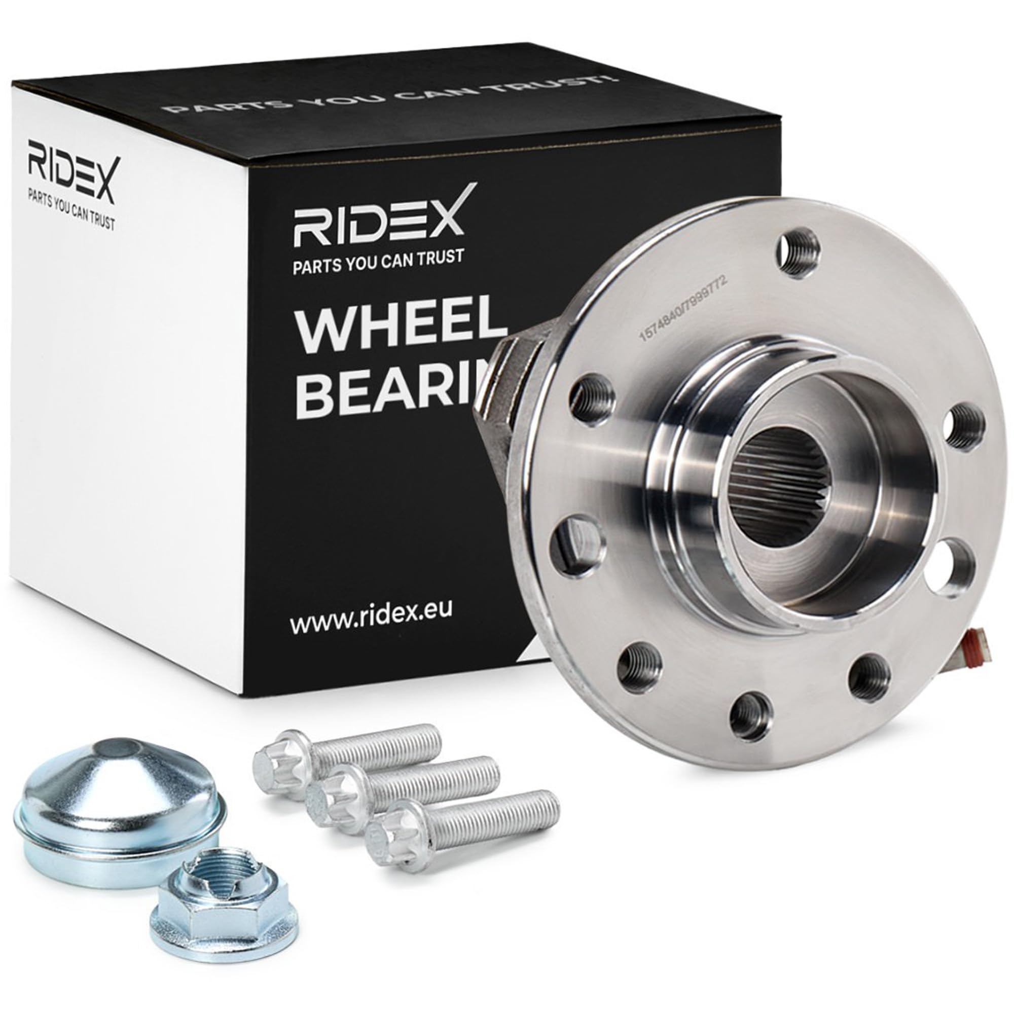 RIDEX 654W0060 Kit de roulement de roue des deux côtés de l'Avant avec capteur ABS intégré avec vis/boulons Compatible avec OPEL Zafira B A05