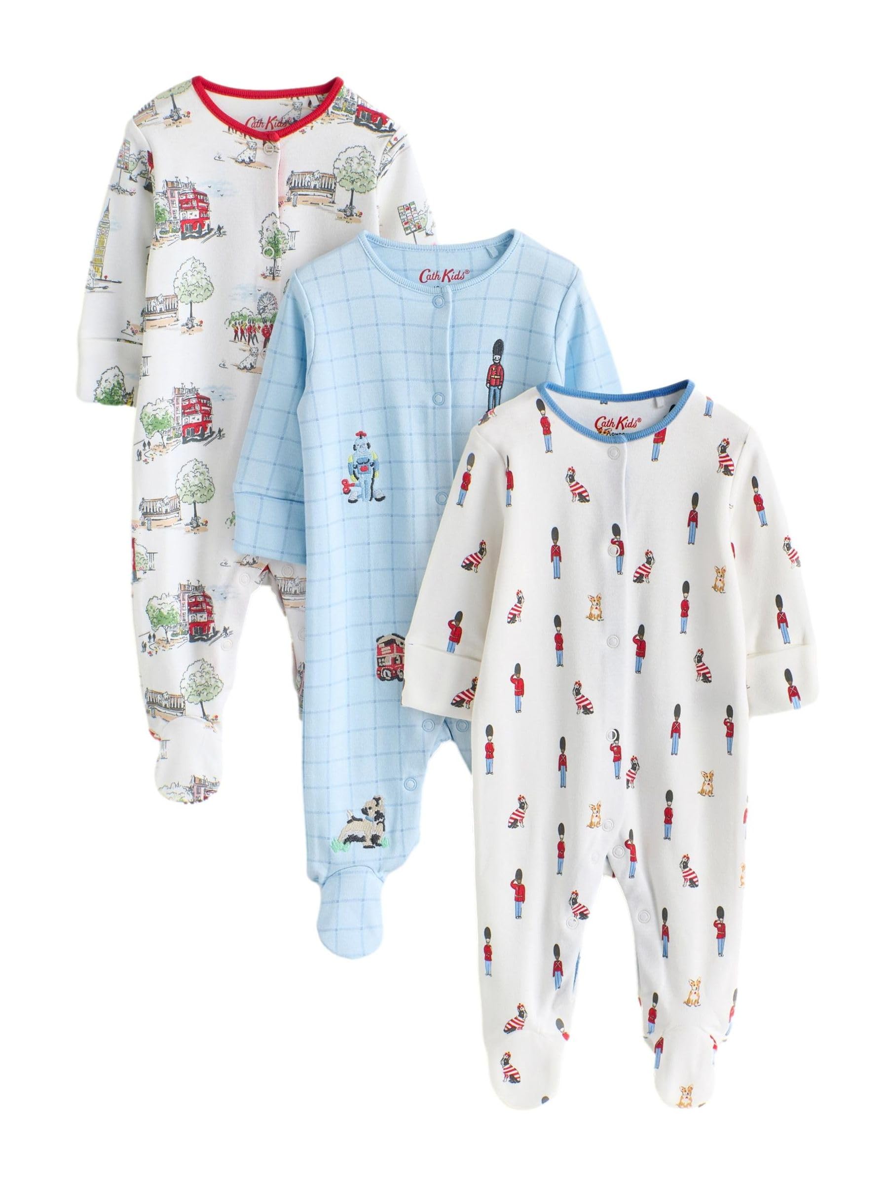 NEXT Bebés niño Pack de 3 Pijamas Tipo Pelele de bebé de Cath Kidston