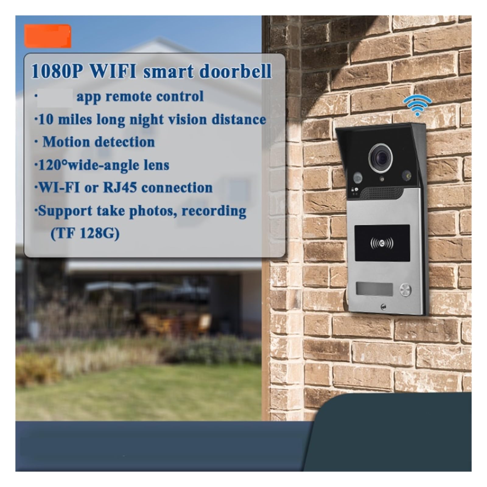 WIFI Inteligentny Wideodomofon Dzwonek Kamera Zewnętrzna Bezprzewodowy Telefon Drzwi POE Domofon Do Mieszkania Domowego WyraźNy Wyświetlacz Ochrona Każdą Pogodę(A Kit)
