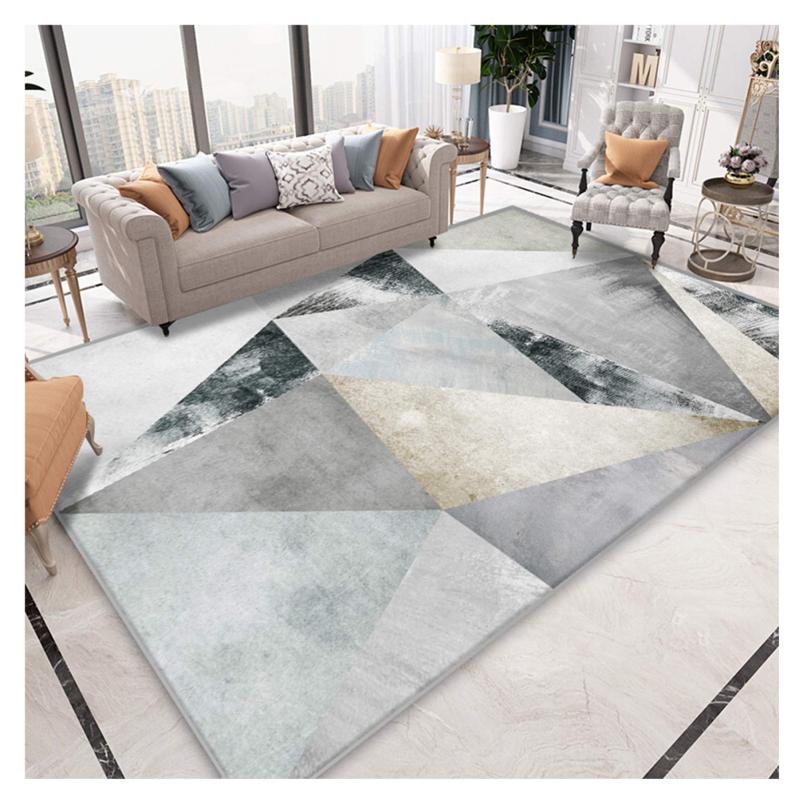 Tapis de salon antidérapant FACAI grand format pour décoration d'étude cocooning