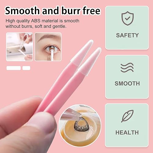Miniatura 7 de Herramienta de inserción y extracción de lentes de contacto suave, pinzas con punta suave, juego de estuche portátil para lentes de contacto para