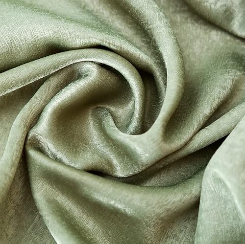 Sherway 2 Panels 4.8 Feet X 10 Feet Sage Green Thick Satin Wedding Backdrop Drapes, Non-Transparent Window Curtains For Party Ceremony Stage Decoration #TOP6