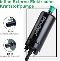 Pindex Elektromos Üzemanyag Szivattyú 12V - Univerzális Benzin és Dízel Adagoló Pumpa, Külső Szerelésű, 0580464070 Kompatibilis, Fekete 3
