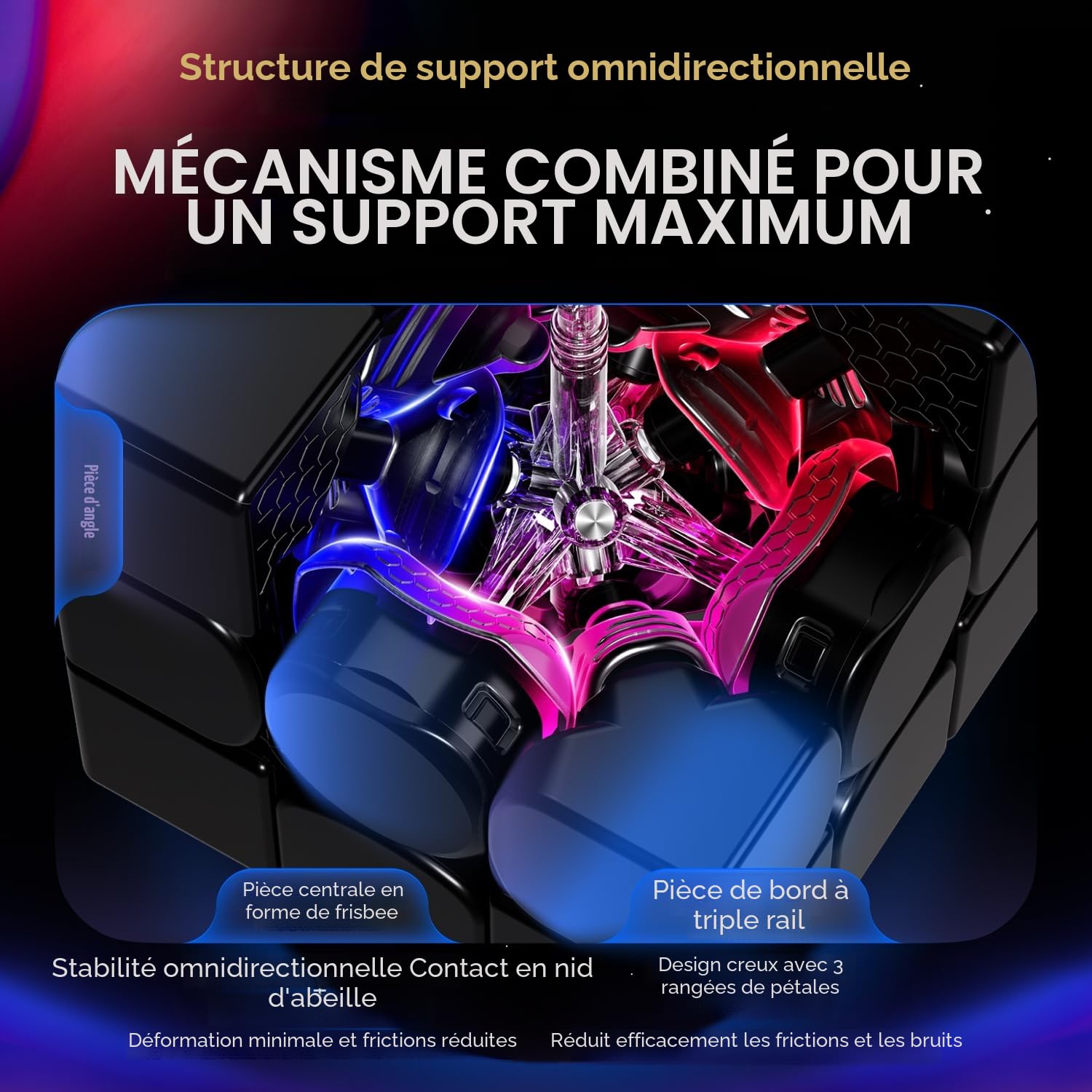 GAN 16 Maglev Max Speed Cube, Cube de Vitesse 3x3 Magnétique, Puissance Stabilité Sensation Max Cube de Vitesse Professionnel, Casse-tête Cérébral pour Enfants et Adultes(Maglev Max)