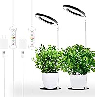 Vista 12 de Luz de cultivo de plantas para plantas de interior, mini luz LED de bambú para cultivo, altura ajustable, temporizador automático con 8/12/16 horas
