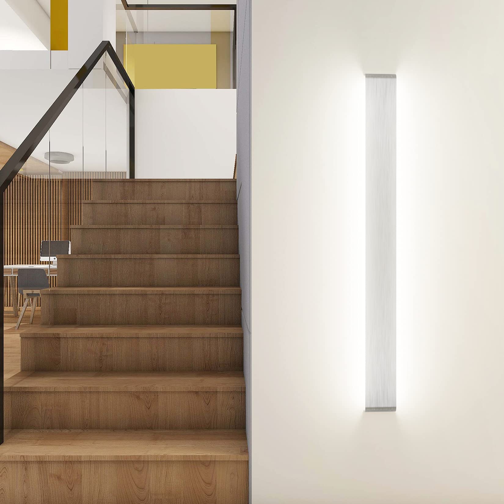 Klighten LED Lampada da Parete 30W Bianco Naturale 4500K, Moderno Up Down Applique da Parete con 85V-265V, Interni Lampada a Muro per Bagno Lampada Soggiorno Camera da Letto Scale Corridoio