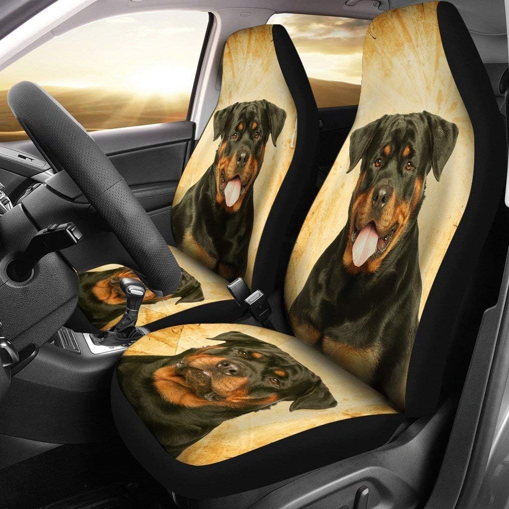Rottweiler Print Car Seat Covers