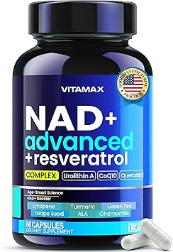 Liposomal NAD+ Supplement Extra Strength | Urolithin A, Resveratrol, CoQ10 - Women & Men - ALA, Green Tea, Quercetin, Lycopene | High Purity, Energy & Regeneration - Made in USA 60ct