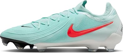 Nike Phantom GX 2 Pro FG Low-Top Soccer Cleats FJ2563-300, Mint/Off Noir/Atomic Red Size 4.5