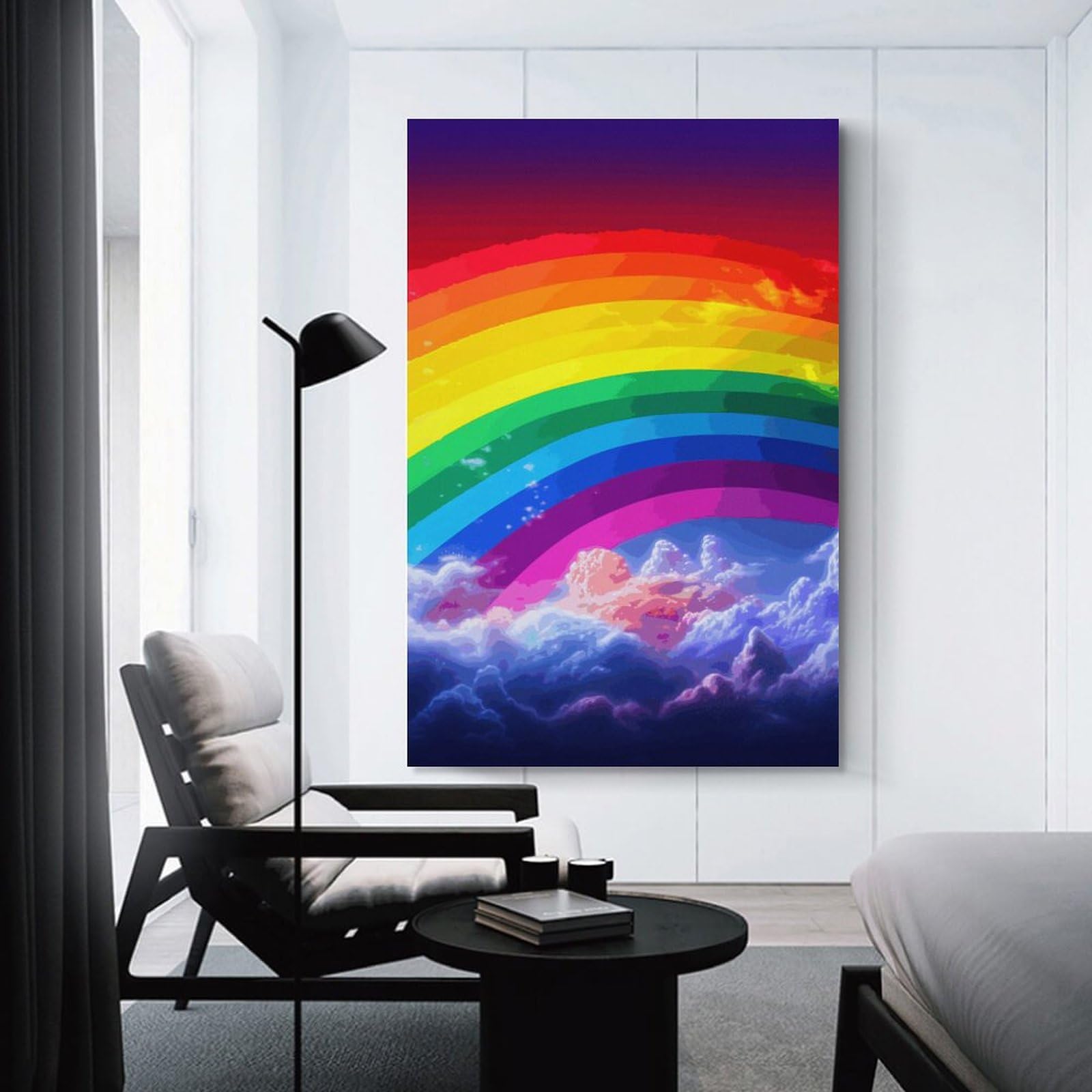 Yオリジナルアート作品 RAINBOW2000 HAKUSAN ポスター Amazon.com: JTKLQBN Wall Art Canvas Hanging Pictures Unframe