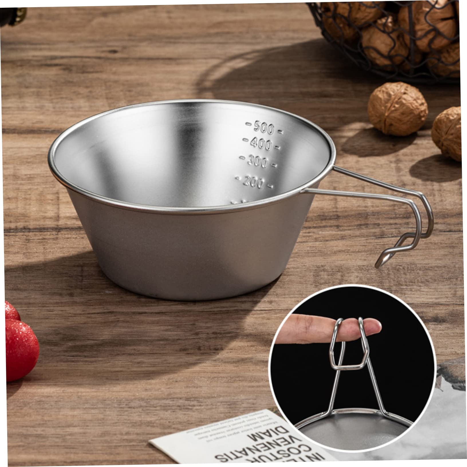 Abaodam 3stücke Edelstahl Schale für Camping Multifunktions-wasserbecher zum Picknick Kompakte Makgeolli-schüssel Wiederverwendbar