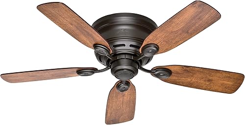 Hunter - Ventilador de techo de perfil bajo IV con control de cadena de tracción 42 pulgadas color bronce nuevo