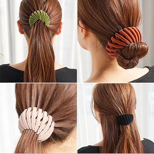 Miniatura 3 de 7 piezas de accesorios para el cabello para mujeres, pinza mágica para el cabello de nido de pájaro, accesorios para moño para el cabello para
