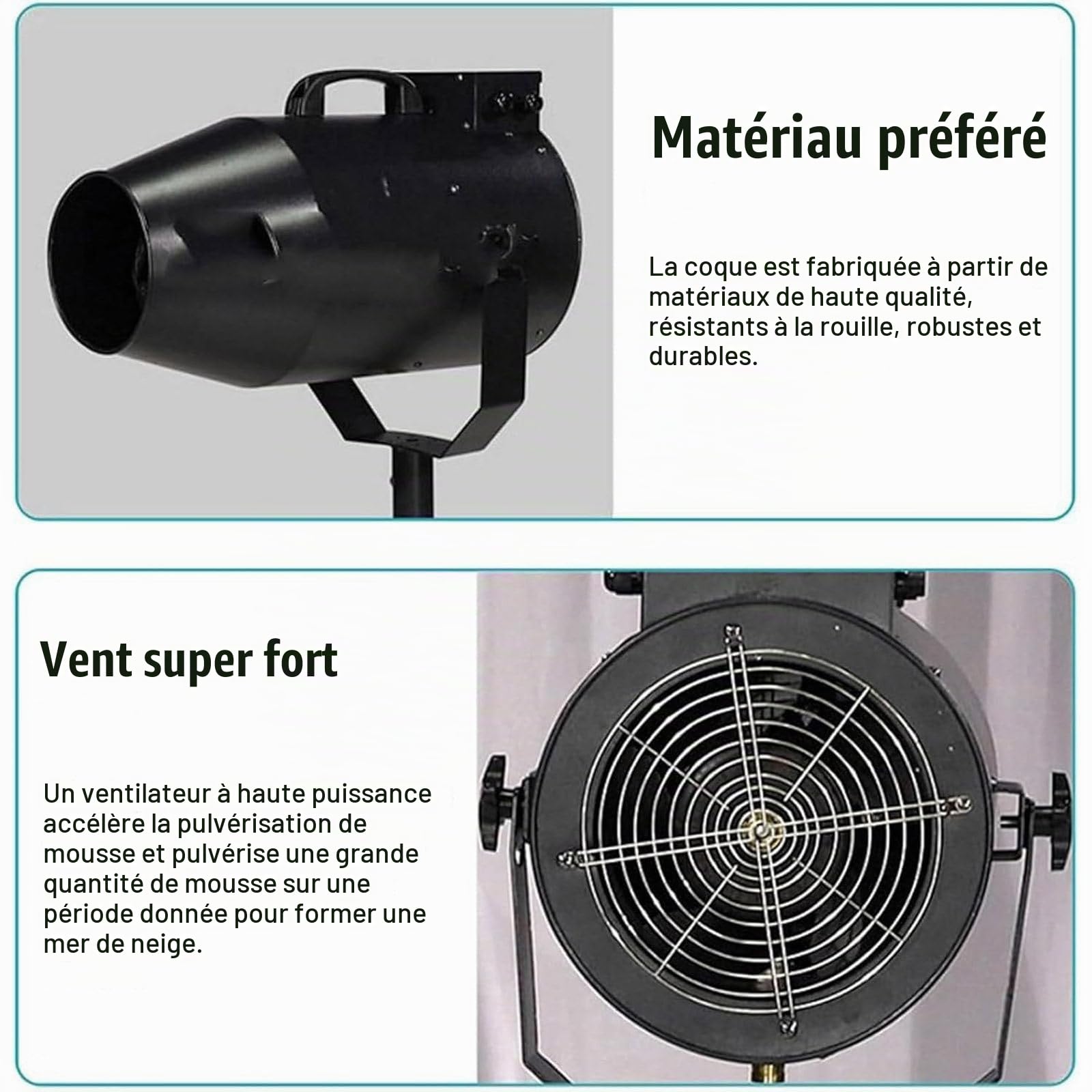 Machine à Mousse Haute Performance 1000 W, Jouet Aquatique pour Piscine pour Enfants et Adultes, idéal pour Les fêtes et Anniversaires (Filles et garçons), Canon à Mousse Professionnel Black
