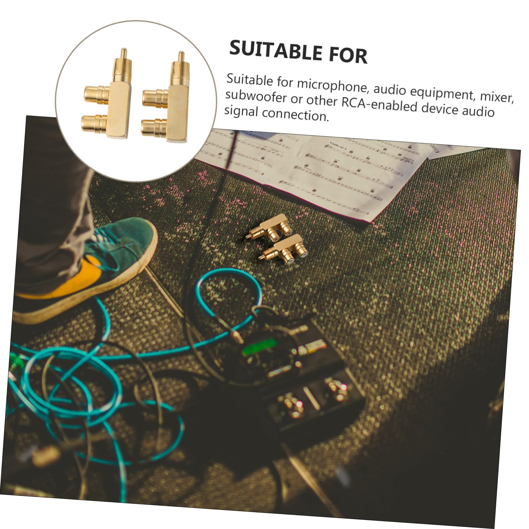 Mikikit 6stücke Audio Splitter Adapter Rechter Frauen Für Tv Verstärker Mixer Und Enge Räume Hochwertige Konstruktion Platzsparend Und Langlebig