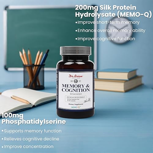 Miniatura 5 de Suplementos cerebrales para la memoria y la concentración, nootrópico extra fuerte apoya la concentración, claridad mental, salud cerebral para