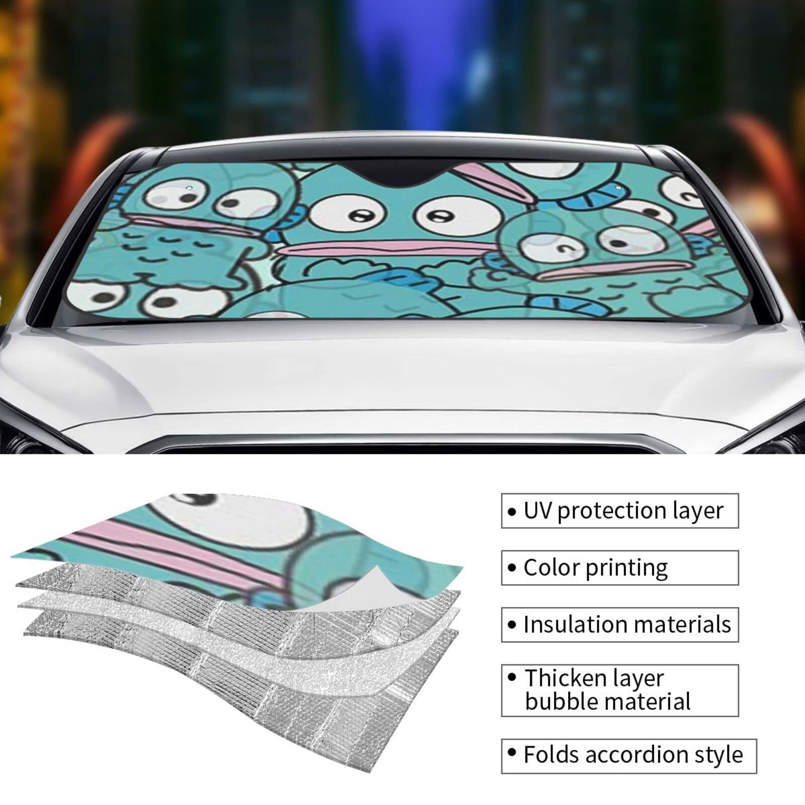 Amazon.co.jp: ハンギョドン サンシェード 車 フロントサンシェード