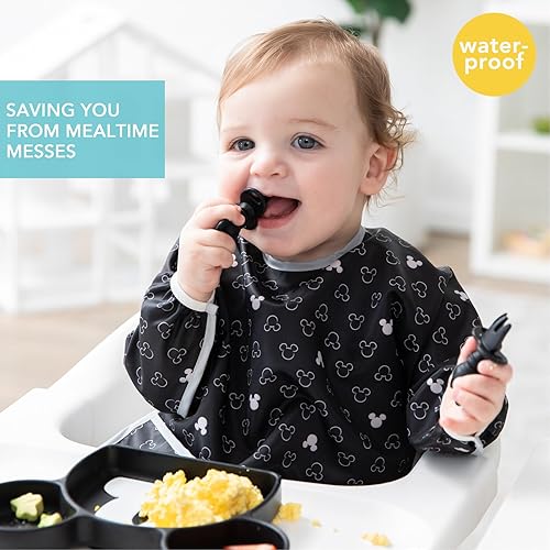 Miniatura 246 de Bumkins - Babero con mangas - Para niños y niñas, bebés y niños pequeños de 6 a 24 meses - Ligero, duradero, impermeable - Babero de manga larga -