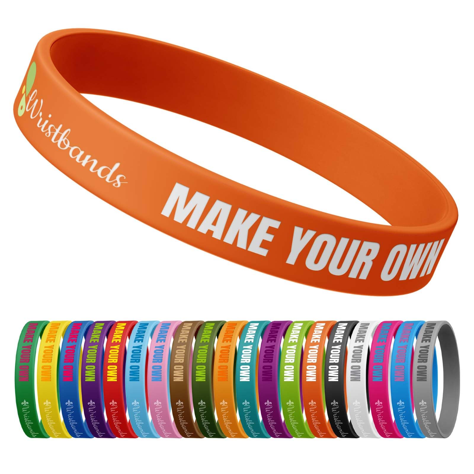 JBOS Custom Silicone Wristbands,Personalized Color Printed Rubber Bracelets with Logo๏ผ Bulk Orders 200 Pcs, Printed Design for Events, Teams, Fundraisers & Parties