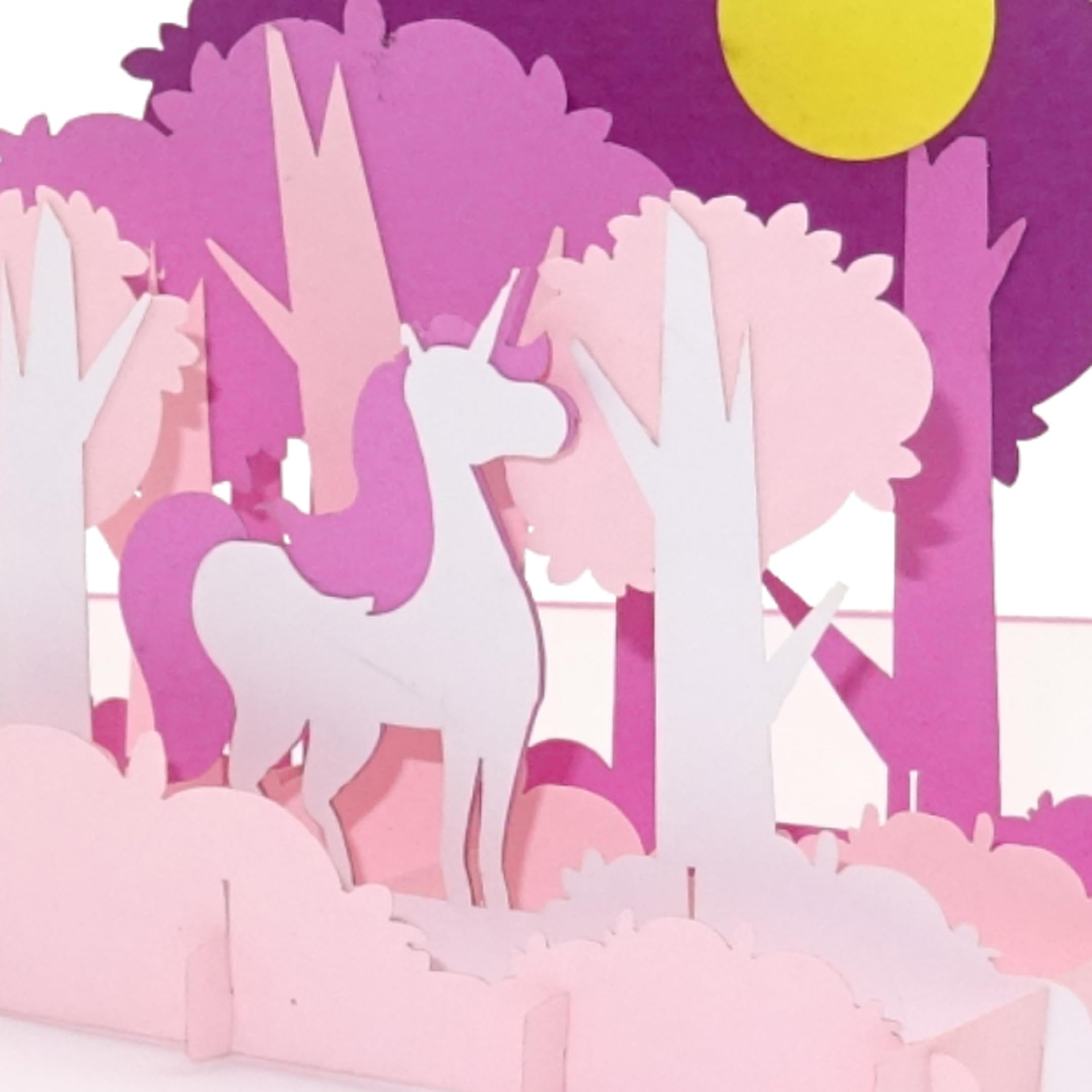 Fanimyholy Carte Pop Up Licorne, Carte Anniversaire Licorne 3D, Car-te Anniversaire Pop Up, Sculpture En Papier Tridimensionnelle De Licor-ne Mignonne, Cadeau Surprise Pour La Famille, Les Amis