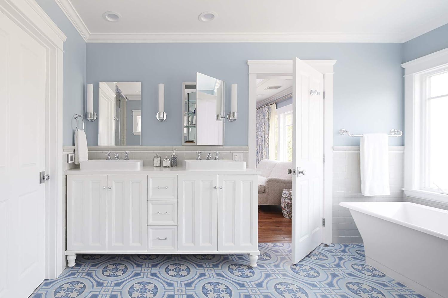 Black Friday - 80% OFF KOHLER K-2660-8-0 Vox Rectangle Vessel with Widespread Faucet Holes, White