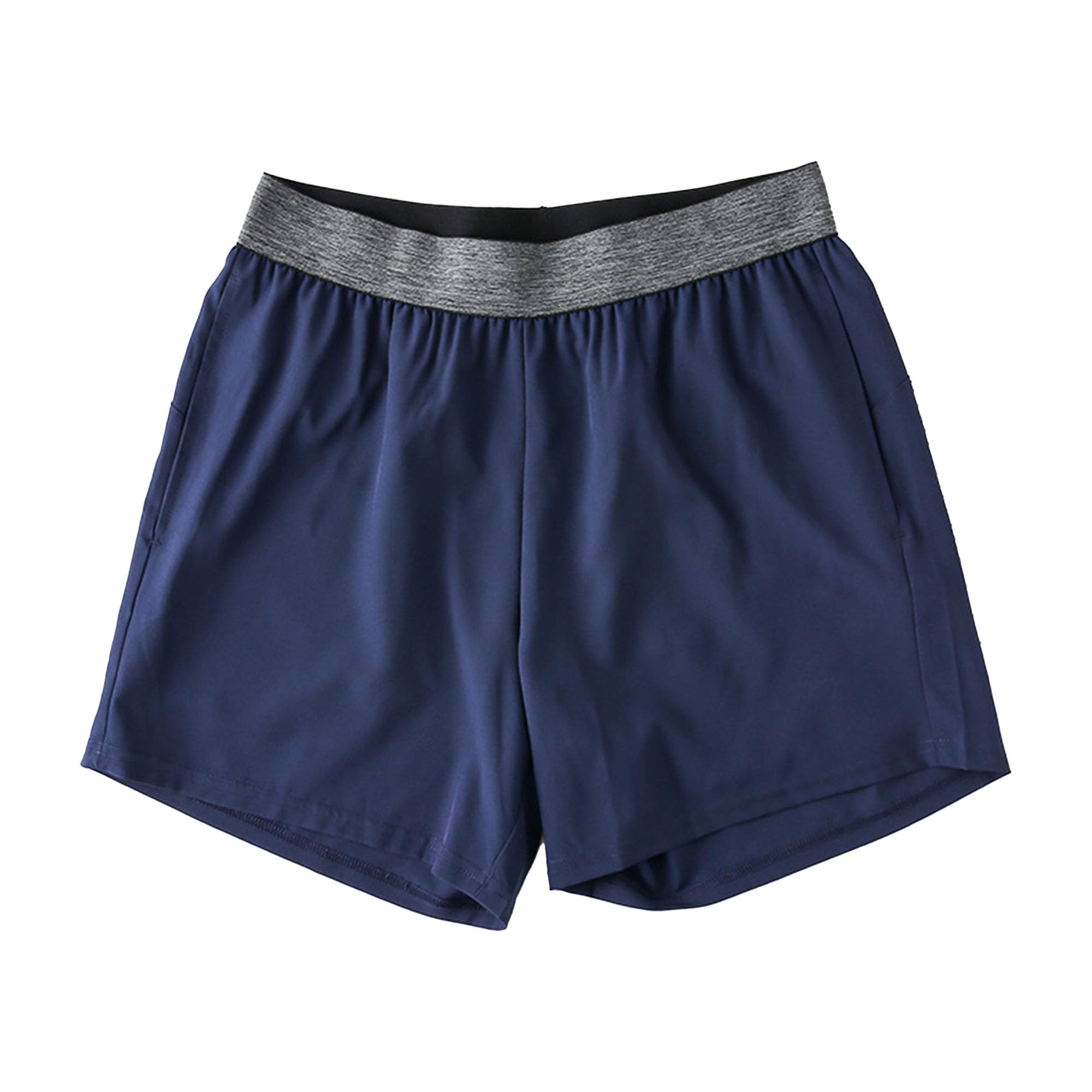 Generic Mens Elastic Running Shorts Summer Sports Shorts for Male Quick Drying Fitness Casual Shorts Medium Black