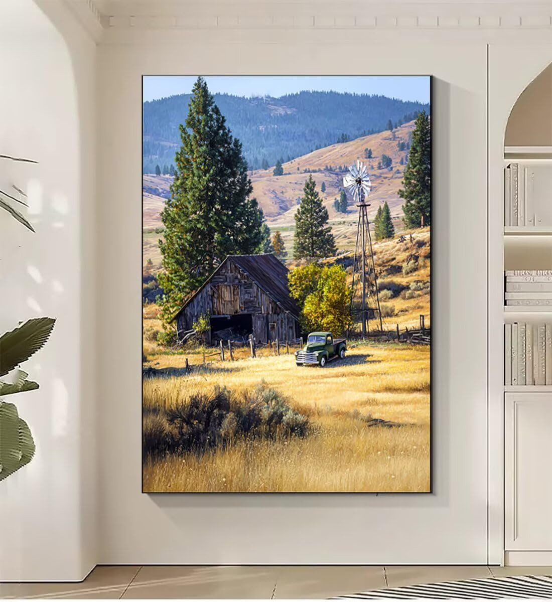 Landschaft Kabine Malen Nach Zahlen Erwachsene, Paint by Numbers Adult Anfänger Kreativ Set für, Heimwerk Malen Nach Zahlen Kinder, Pinsel und 36 Acrylfarbe Als, Deko Wohnzimmer 60 x 80 cm BJHWK637