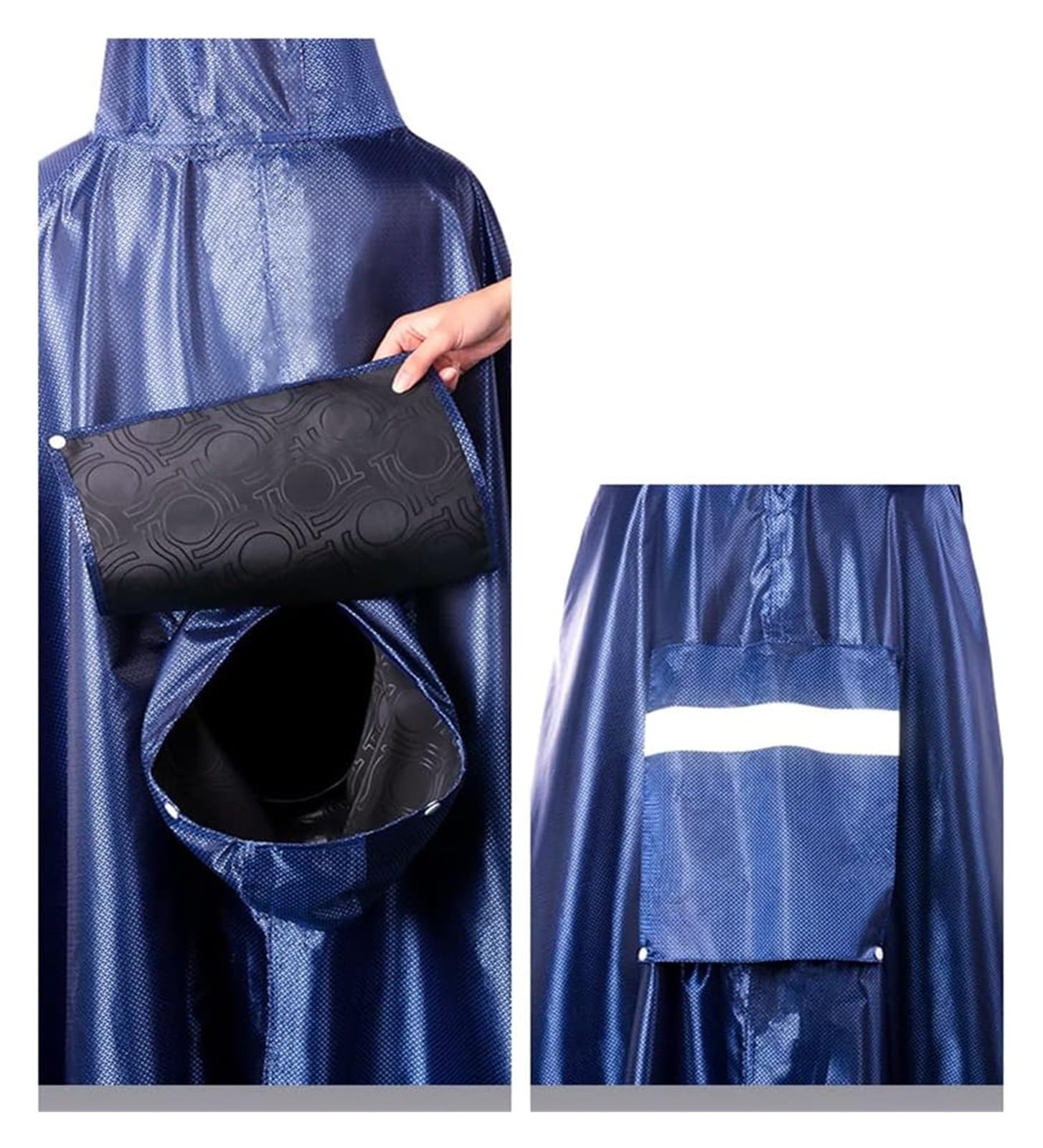 Motocyklowa peleryna przeciwdeszczowa Poncho, Ponczo dla dorosłych unisex wodoodporne poncho przeciwdeszczowe rower na zewnątrz Ebike motocykl skuter kurtka rowerowa płaszcz przeciwdeszczowy peleryna