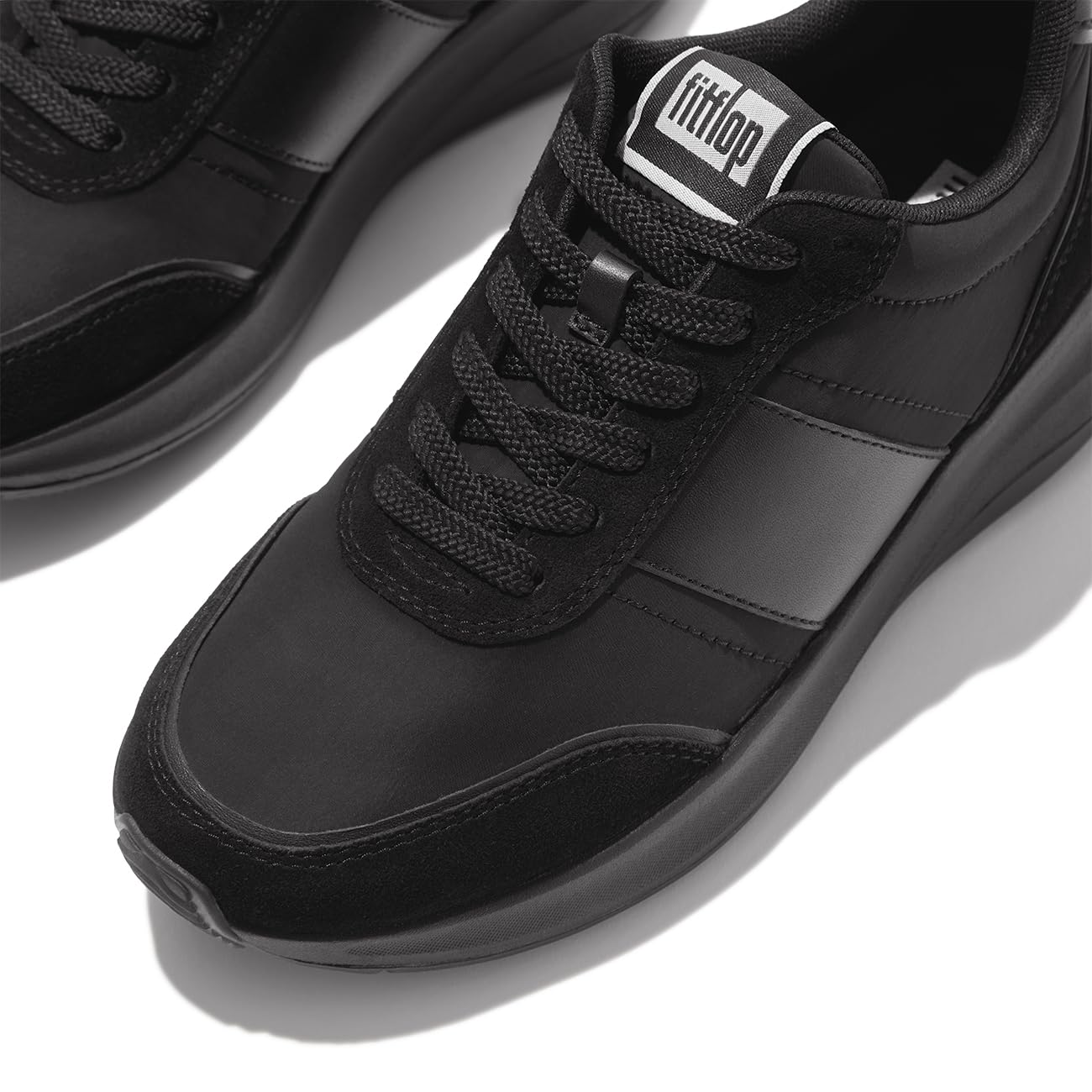 Fitflop Zapatillas de Piel F-Mode Flow Negro