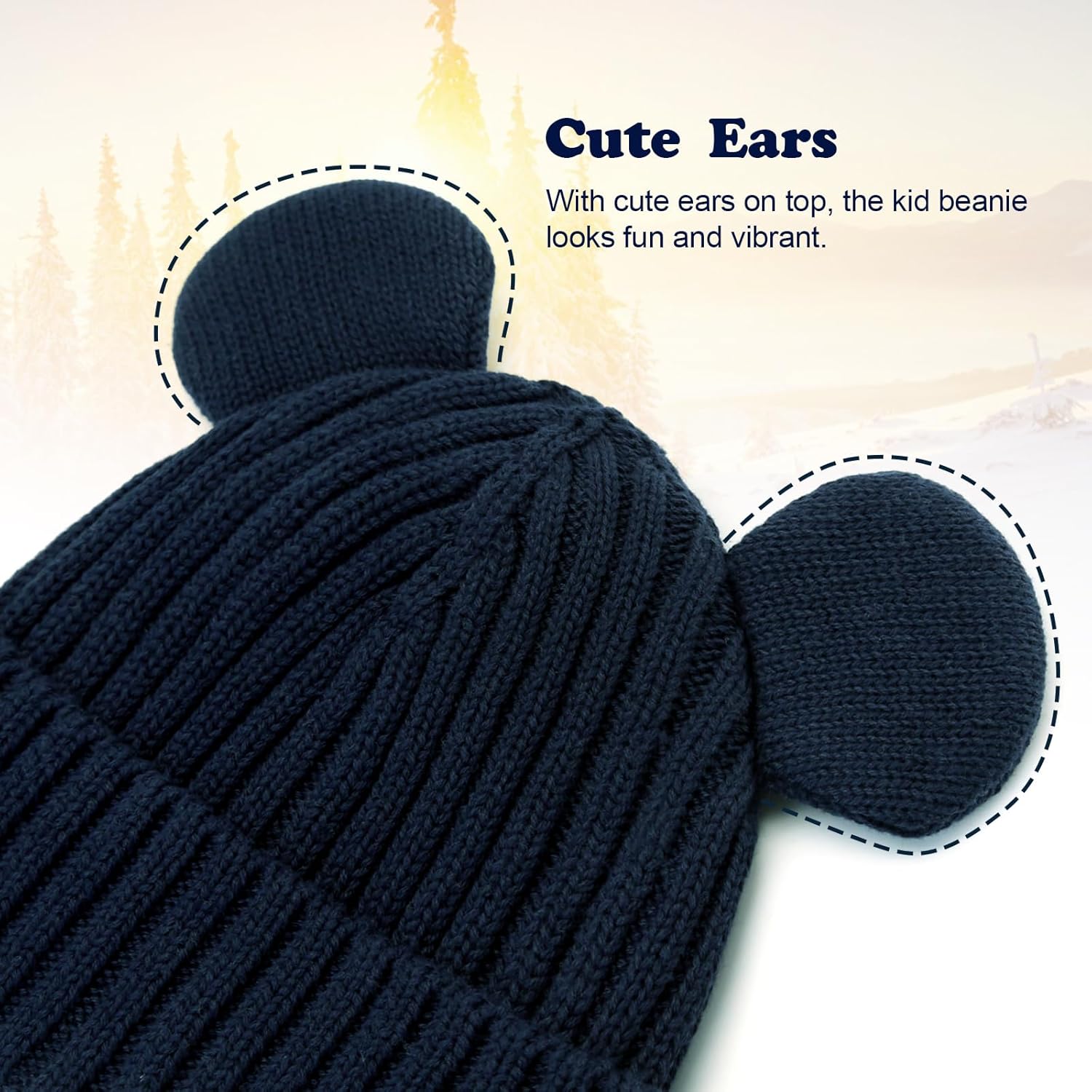 Toddler Boy Winter Beanie Baby Knit Hat Warm Girl Beanies Newborn Cute Hats for Kids - Image 3