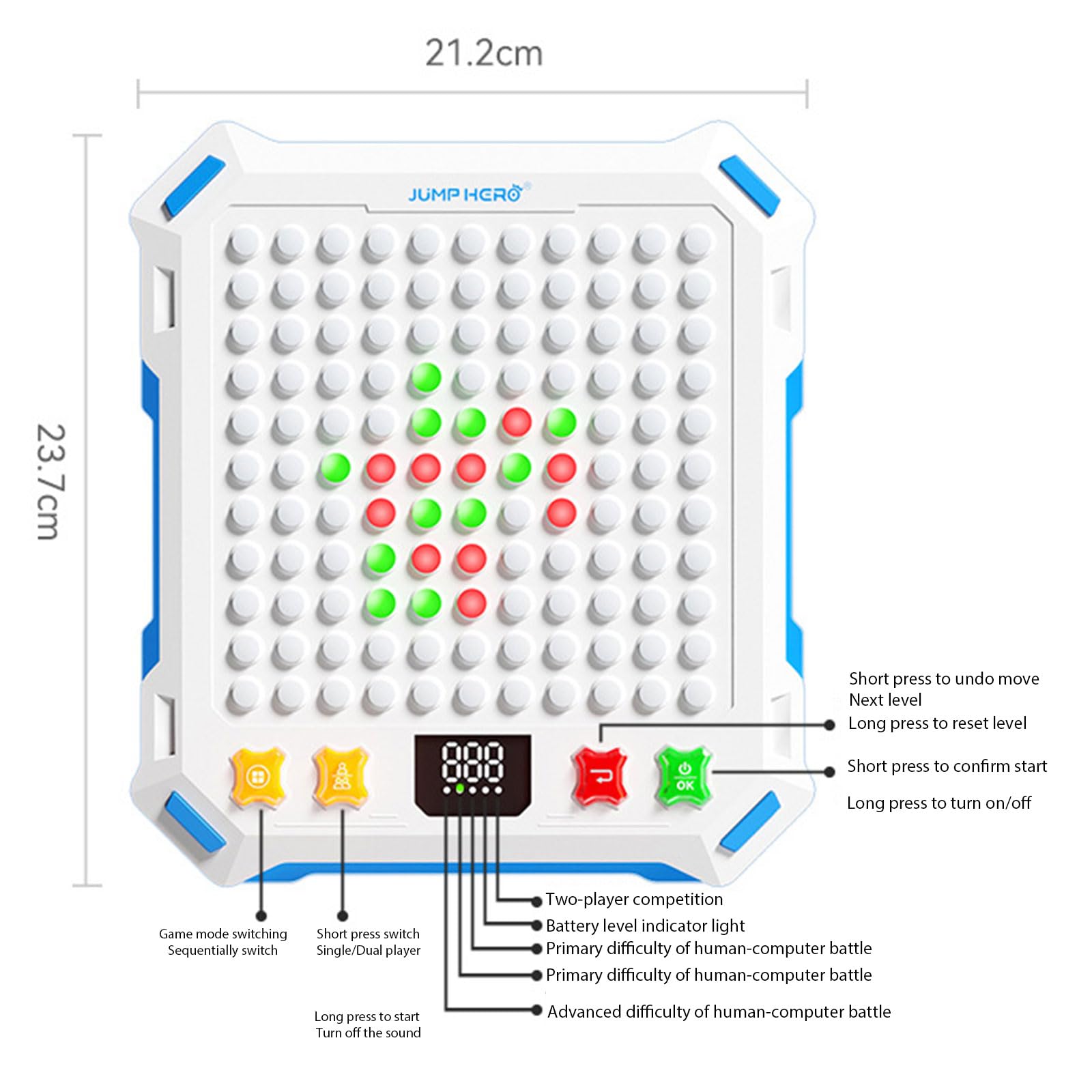 Giocattolo didattico in plastica con 14 Giochi, Blue