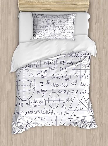 Miniatura 176 de Ambesonne Juego de funda de edredón color menta, líneas onduladas horizontales a rayas blancas abstractas de tonos suaves, exhibición de arte